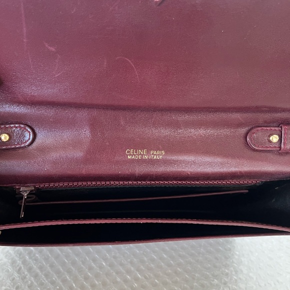 Celine Bordeaux Leather Crossbody Bag - Picture 11 of 14